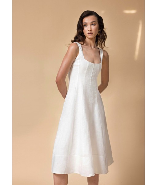 Lyra Linen Midi-Dress