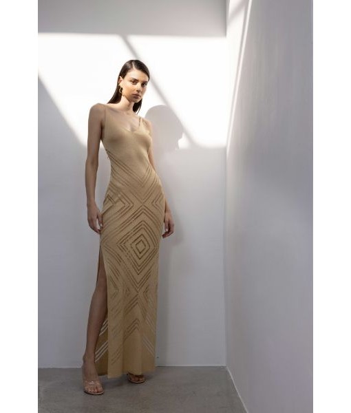 Lotus Gold Maxi Knit Dres...
